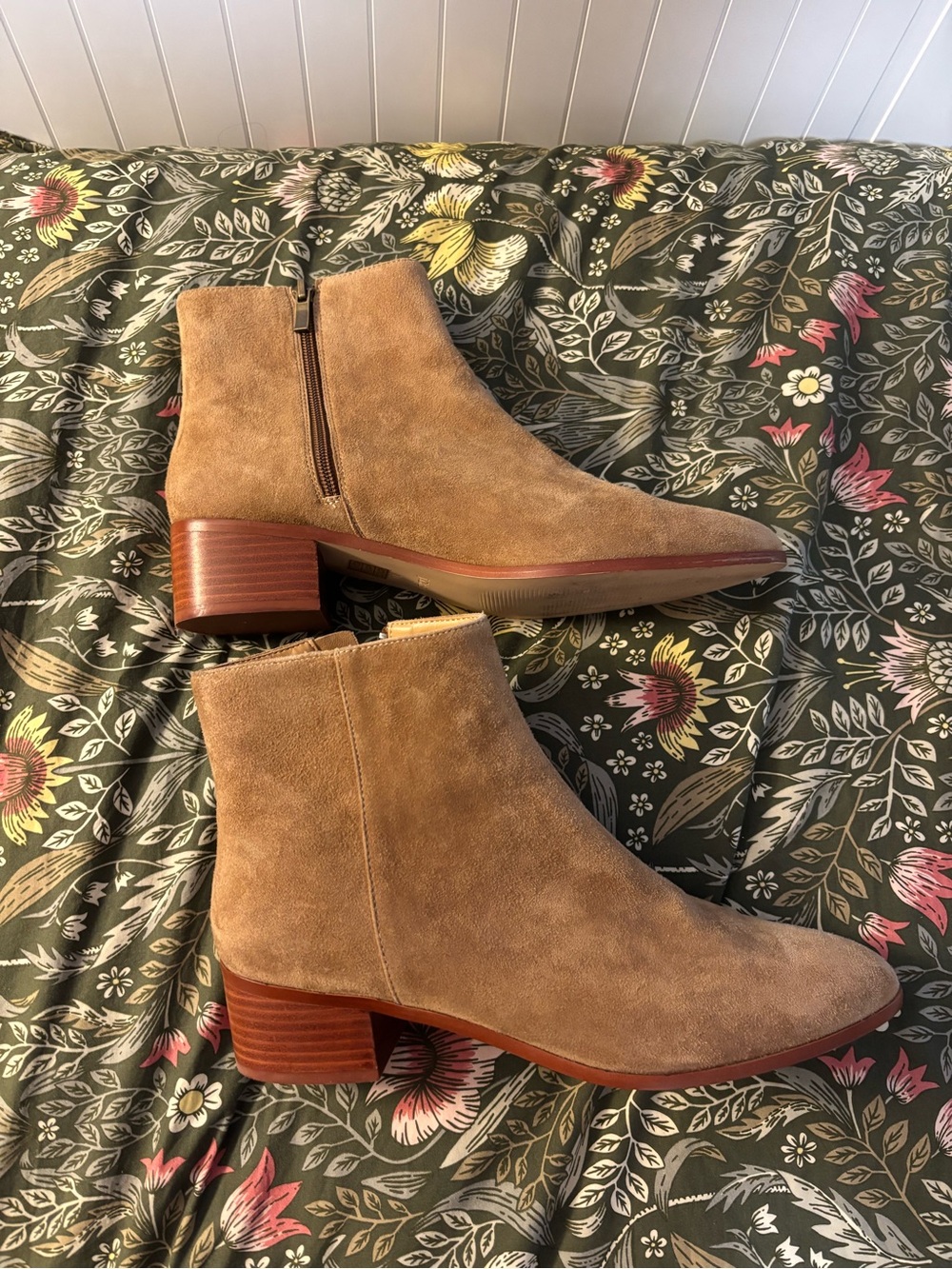 J. Crew Beige Suede Ankle Boots - Size 10 Woman